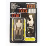 Star Wars - Original carded Return of the Jedi Han Solo tri-logo figure in carbonite, Made in Hong