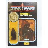 Star Wars - Original carded Power of the Force Jawa figure, unpunched card, some bubble crush,