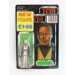 Star Wars - Original carded Return of the Jedi Anakin Skywalker tri-logo figure, price showing on