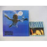 Nirvana - Never Mind, LP, blue vinyl, sticker to front, plus original 'Smells like teen spirit'