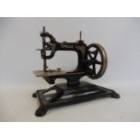 A rare Singer Manfg Co. 30K sewing machine with optional cast metal base.