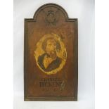 An unusual bronze pub sign 'Charles Dickens', 19 1/4 x 35".