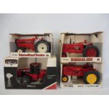 Four boxed Ertl 1:16 scale die-cast tractors comprising the Farmall 300 Massey Harris 44 and others.