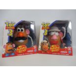 Toy Story 3 Disney Hasbro Mr Potato Head and Mrs Potato Head, both boxed.