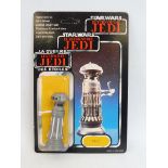 Star Wars - Original carded Return of the Jedi FX-7 tri-logo figure, nice edges to an unpunched