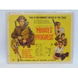 An original cinema poster 'Private's Progress' dated 1956, printed in the USA, folded, otherwise