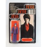 Star Wars - Original carded Return of the Jedi Imperial Dignatory tri-logo figure, card unpunched,