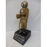 A very rare Meritor 'Diver' chemist shop advertising figure, probably 1930s, 31 1/2" tall.