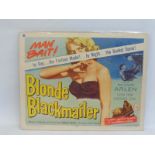 An original cinema poster 'Blonde Blackmailer', American printed, has been folded but lovely