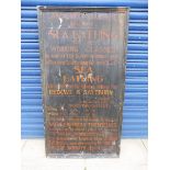 A decorative possibly contemporary distressed painted wooden sign detailing 'Sea
