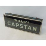 A Wills's Capstan illuminated lightbox, crack to the corner of the front panel, 24" w x 9" h x 7"