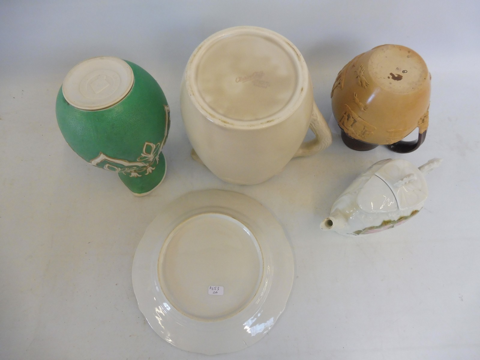 A selection of 19th Century ceramics including a harvest jug stamped G. Bradford 1902. - Image 5 of 5