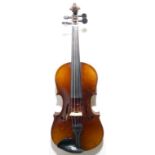 Bohemian violin, a Strad style instrument made c. 1910 by Karl Hofner. No cracks but some scuffs and