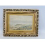 Anthony Gryeff - a small gilt framed watercolour of a landscape, 7 3/4 x 6" overall.