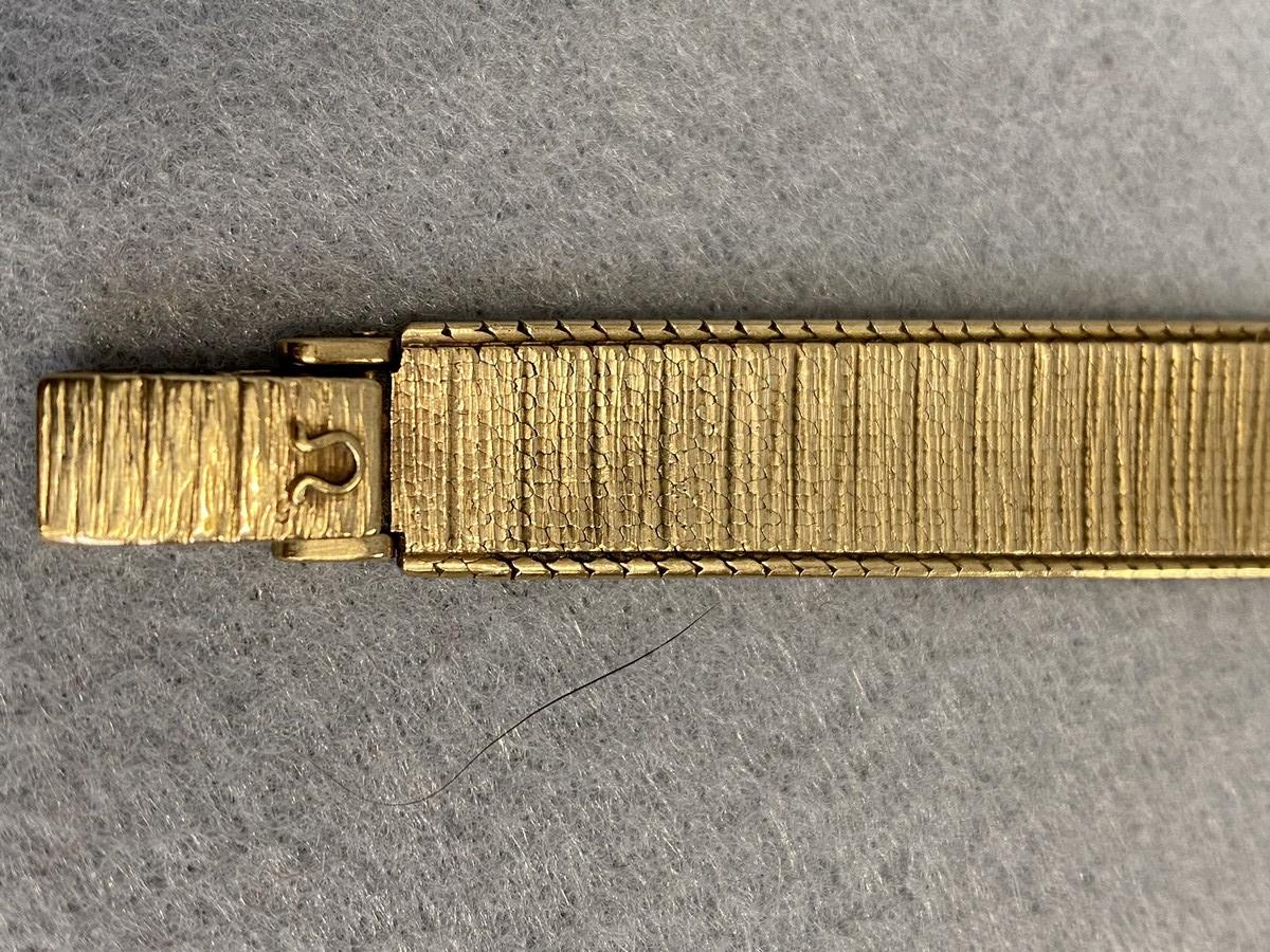 A 9ct gold Omega Ladymatic wristwatch with original strap. - Image 3 of 4