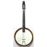 Tenor Banjo by Will van Allen, converted to eight string (as octave mandolin) good condition and