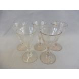 Four Georgian wine glasses.