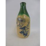 A Chinese bottle vase, impressed mark to base, 7" high.