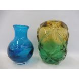 Two Whitefriars glass vases.