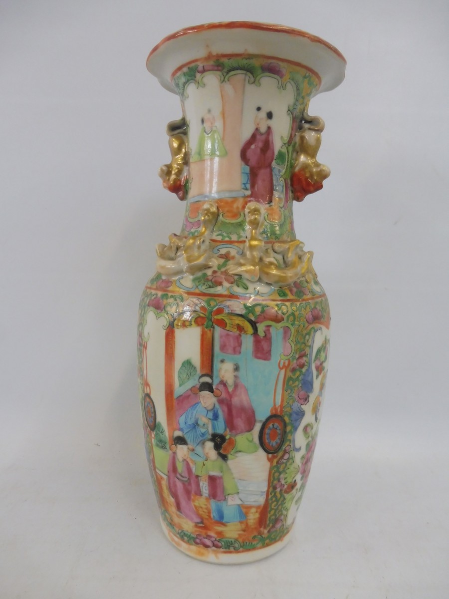 A 19th Century Famille Rose vase, 10" high. - Image 2 of 5