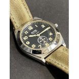 A Hugo Boss gentleman's stainless steel wristwatch with original strap.