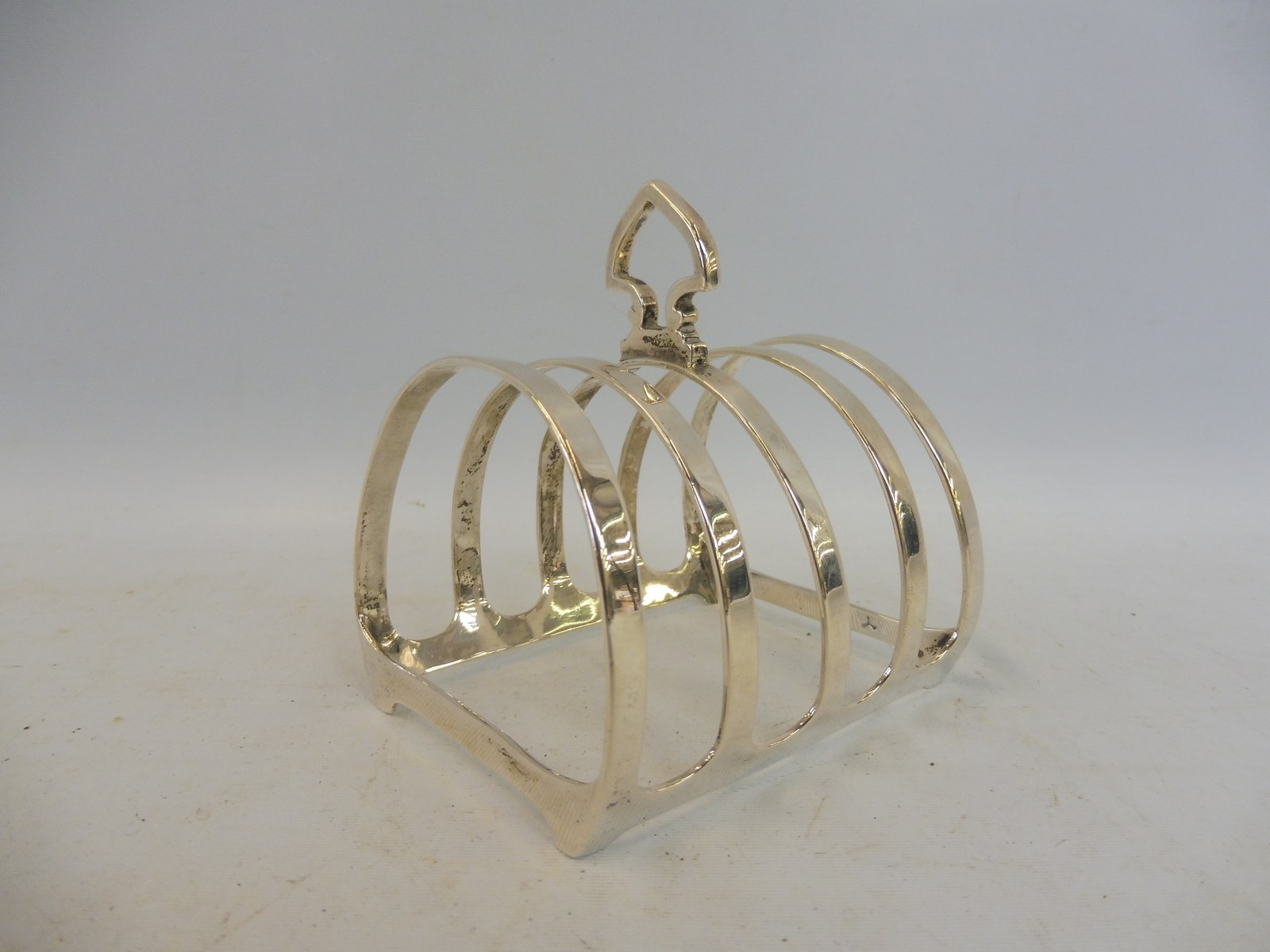 A silver toastrack, Sheffield 1927, Mappin & Webb.