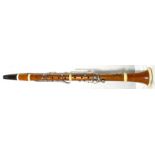 Mid-19th century boxwood clarinet. Ivory mounts. A. Ferry. Paris. Good general condition. Some minor