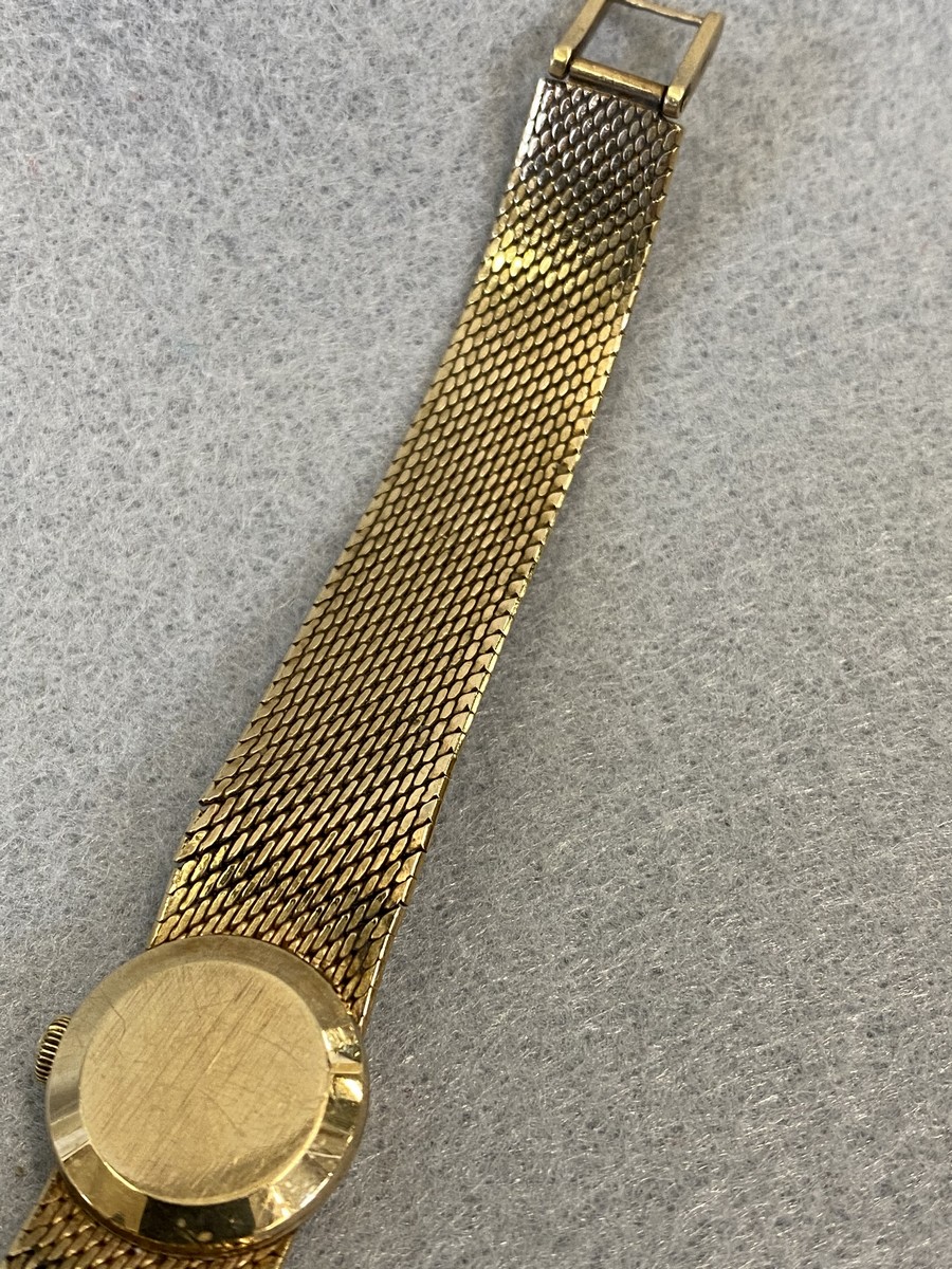 A 9ct gold Omega Ladymatic wristwatch with original strap. - Bild 4 aus 4