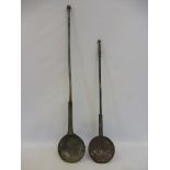 Two early metal ladles, probably 19th Century or earlier.