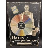 A Hall's Sanitary Distemper pictorial showcard, 16 3/4 x 24 1/4".