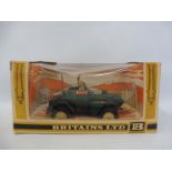 A boxed Britains British Scout Car, appears in VG+ condition.