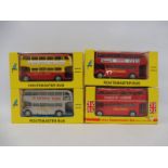 Four Budgie Routemaster buses, all different models, in original boxes, generally VG condition.