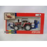 A boxed Britains 9615 circa 1989 Massey Ferguson tractor and crop sprayer.