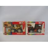 Two boxed Britains Rainbow Pack tractors: no. 9521 and 9518, box condition poor, models good.