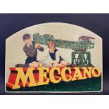 A Meccano pictorial showcard of bright colour, 17 x 23 1/2".