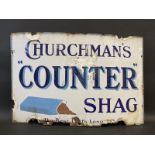 A Churchman's 'Counter' Shag rectangular enamel sign, 30 x 20".