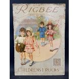 A Rigbee Children's Frocks pictorial showcard of bright colour, by Nathaniel Lloyd & Co. Ltd.,