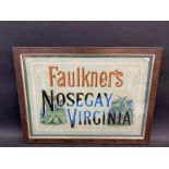 A framed and glazed Faulkner's Nosegay Virginia tobacco showcard, by Barclay & Fry Ltd London, 22