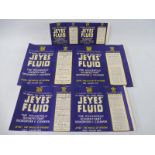 Three large Jeyes' Fluid labels, circa 1930s, 21 x 10".