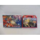 Original Transformers collectors' cases (x2), also an original Decepto pack, boxed (unchecked).