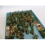 A tray full of modern British Infantry to include First Aid sets, seven British Mortar teams, all