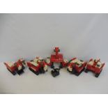 A quantity of original Transformers robots.