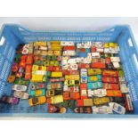 A box of mainly Matchbox Hot Wheels, some early series, playworn.