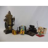 Mamod live steam, a miniature polishing machine, boxed Noddy toilet soap etc.