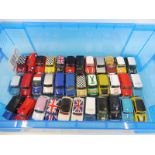 A quantity of modern original Mini die-cast cars, all in good condition.