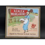 An 'Azalea' Margarine pictorial advertisement laid on card, of bright colour, depicting a maid, 16 x