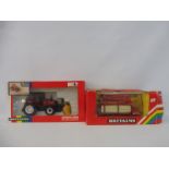 Two boxed Britains: a 9578 Loader Wagon circa 1980 and a Valmet tractor and snow plough no. 9616.