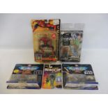 A selection of carded Star Wars Micro Machines including Robocop etc.