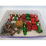 A tray of early Dinky racing cars and others, all appear to have been repainted.