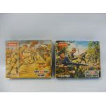 Two early Airfix HO/OO scale boxed British 8th Army cellophaned to rear of box and Japanese Infantry